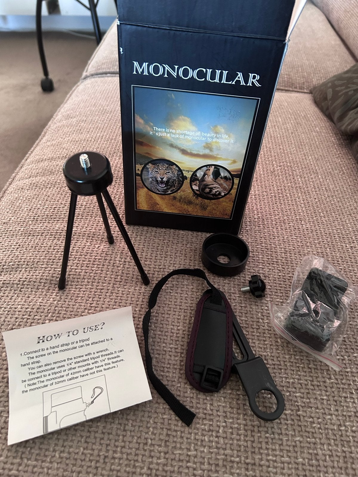 Nieuwe Monoculair met Statief Telefoonhouder zie foto, Overige typen, Nieuw, Ophalen of Verzenden, 8 tot 12x