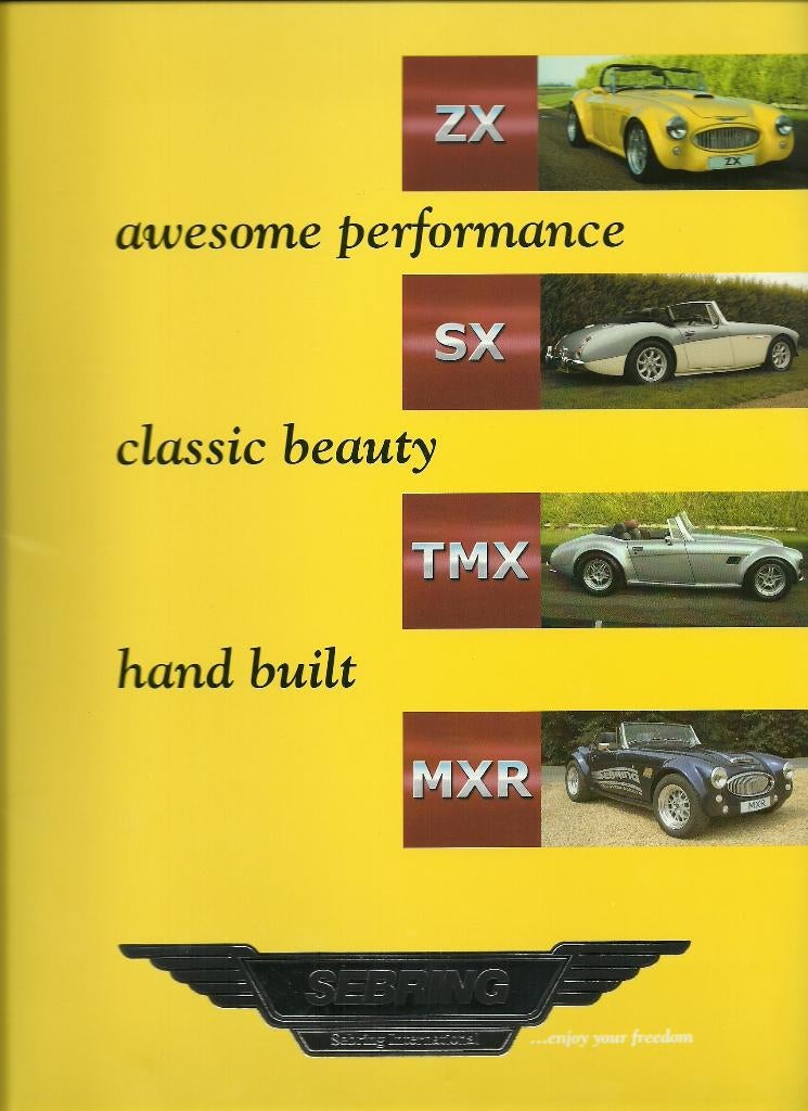 Sebring (model Cobra) cabriolet folder, Boeken, Ophalen of Verzenden, Zo goed als nieuw, Overige merken