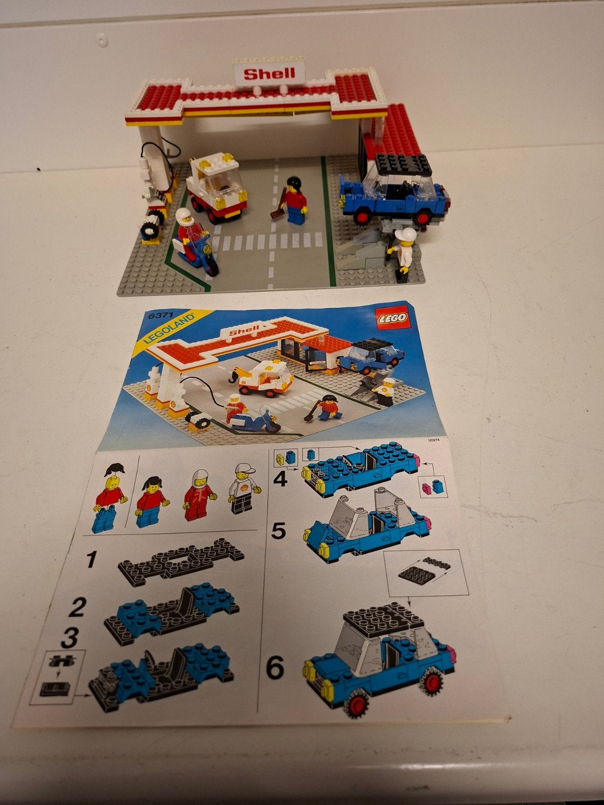 Lego 6371 Shell Service Station uit 1983, Lego, Gebruikt, Lego, Complete set