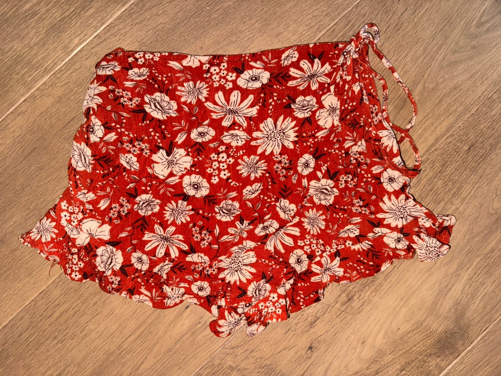 Pull and Bear skort rokje broekje bloemen terra mt S, Oranje, Ophalen of Verzenden, Zo goed als nieuw, Maat 36 (S)