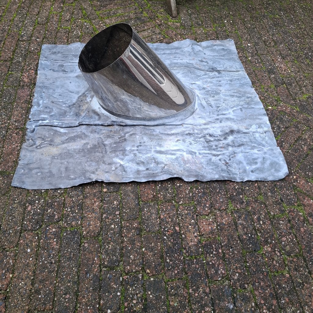Dakdoorvoer Lood/RVS Kachelpijp, Ophalen, Gebruikt, Houtkachel, Inbouw