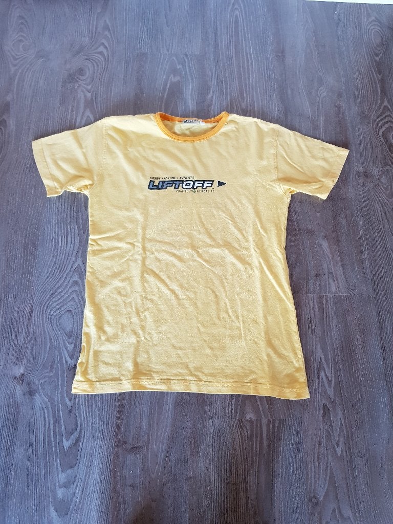 Dames/heren T shirt Liftoff Herbalife, maat L, Geel, Maat 42/44 (L), Ophalen of Verzenden, Zo goed als nieuw