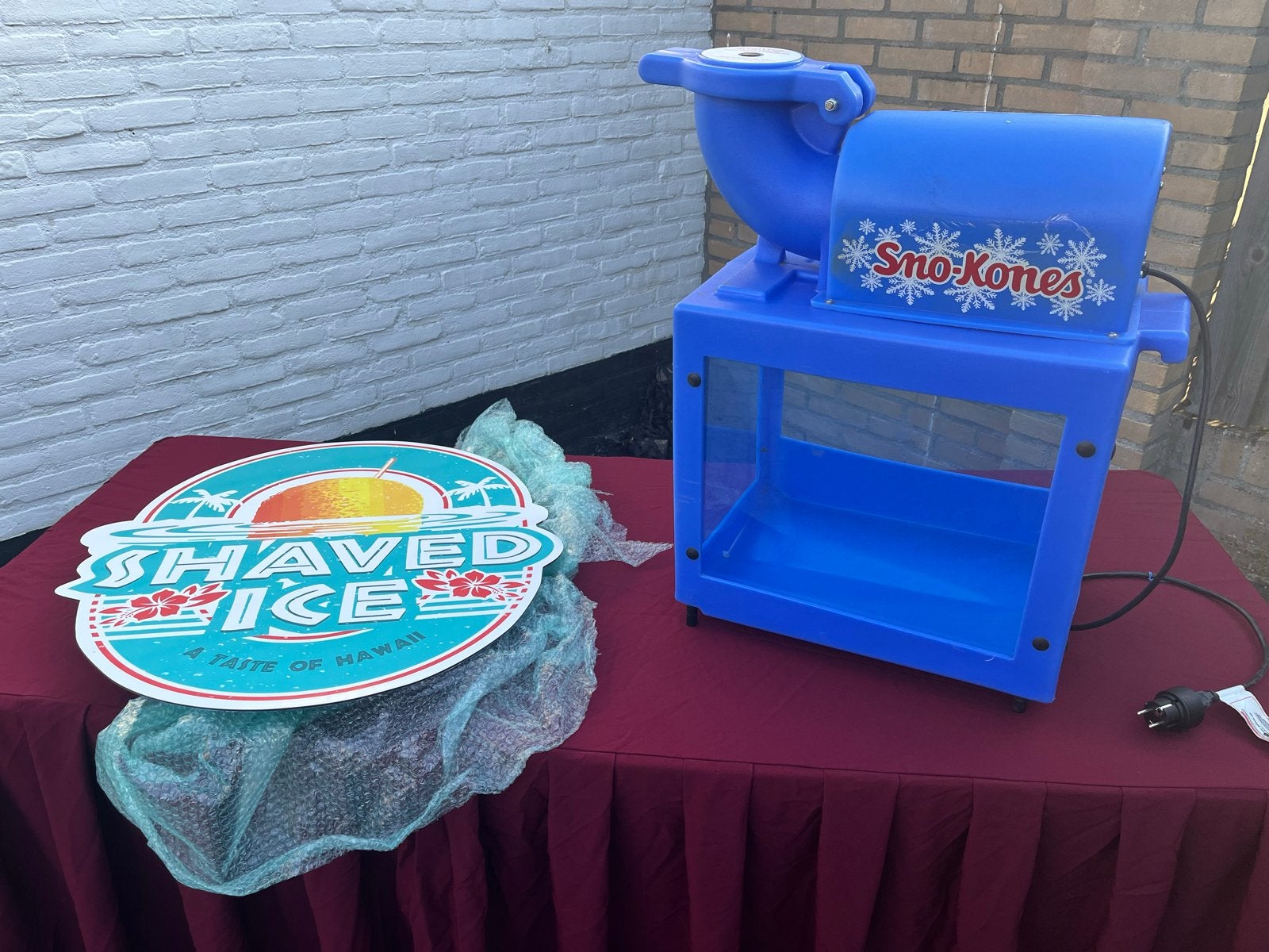 Sno-Kones IJsschaafmachine met Shaved Ice Bord, Ophalen of Verzenden