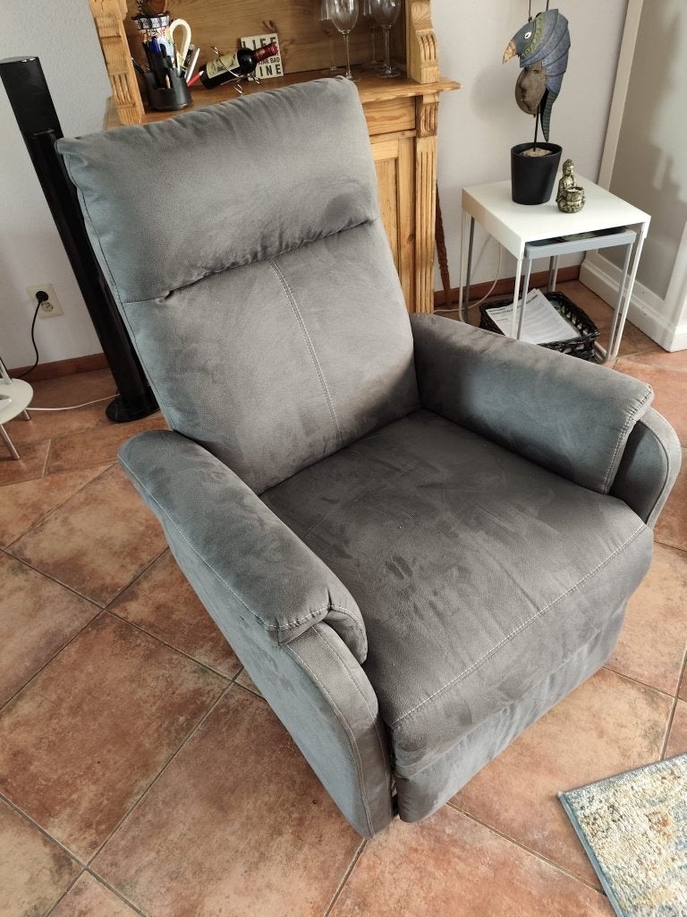 Eelctrische relaxstoel, Huis en Inrichting, Fauteuils, Ophalen, Gebruikt, Minder dan 75 cm, Leer