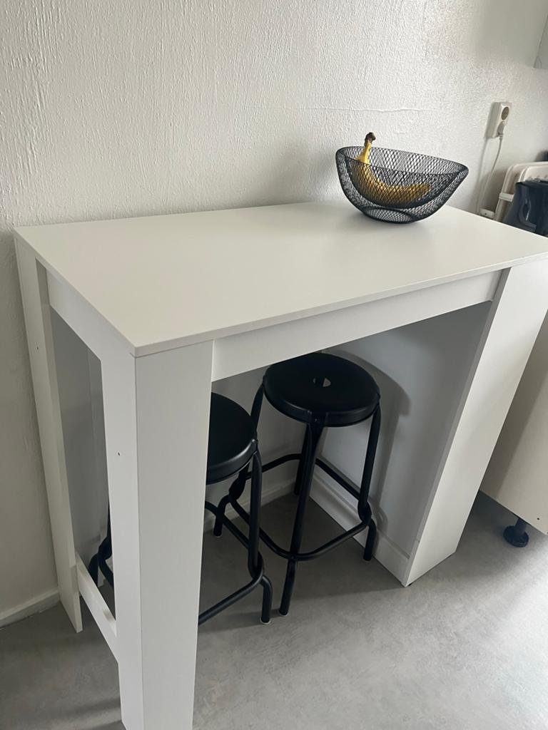 Bartafel met krukken, Huis en Inrichting, Tafels | Statafels, Ophalen of Verzenden, Gebruikt