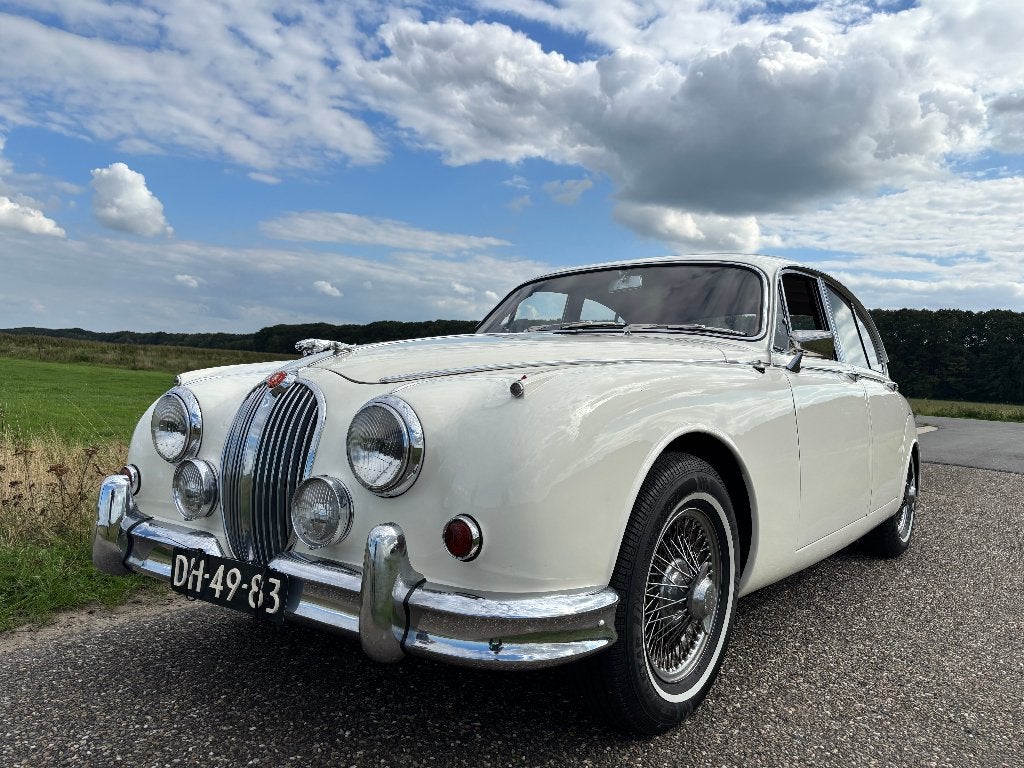 Jaguar MK II 3.4 LHD - Manual - Overdrive - 1962, Achterwielaandrijving, Overige modellen, Wit, Leder