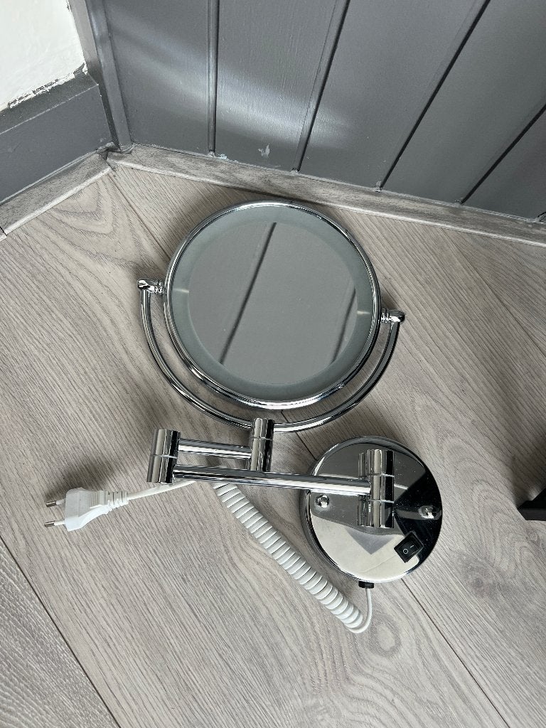 Vergrotingsspiegel, Minder dan 50 cm, Rond, Ophalen of Verzenden, Zo goed als nieuw