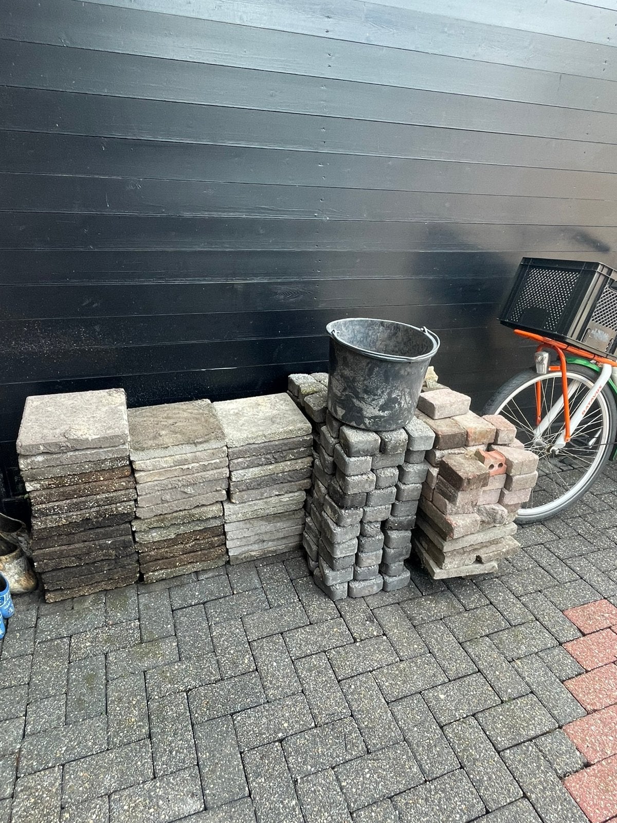 Gratis afhalen, Tuin en Terras, Tegels en Klinkers, Gebruikt, Terrastegels, Beton, Ophalen