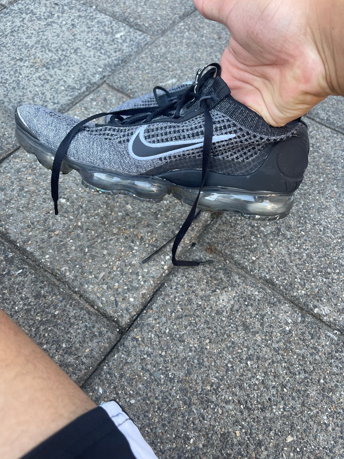 Nike Vapormax Flyknit Sneakers - Grijs/Zwart, Kleding | Heren, Schoenen, Ophalen, Gedragen, Overige kleuren, Sneakers of Gympen