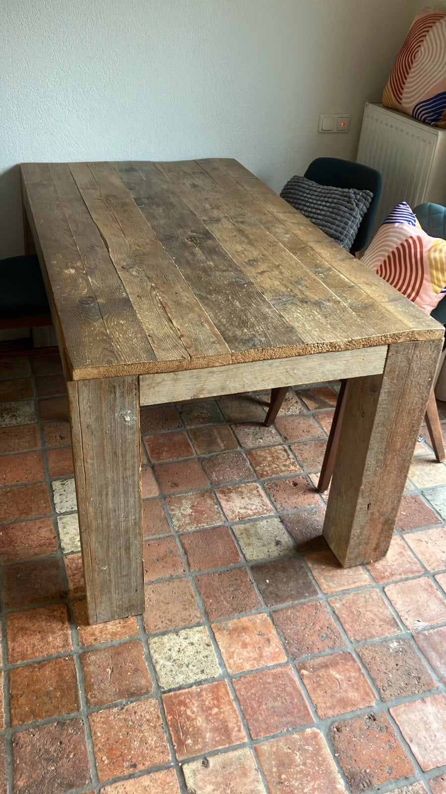 Eettafel steigerhout (160 xx 88), Ophalen, Gebruikt, 50 tot 100 cm, 150 tot 200 cm