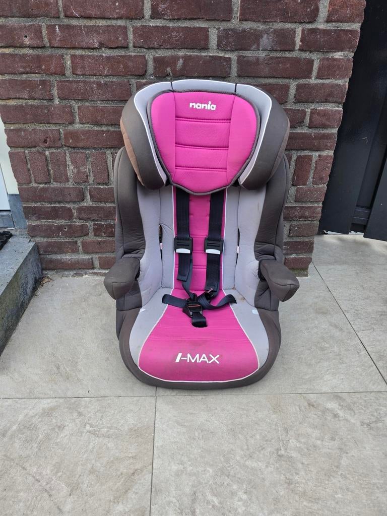 Nania I-MAX Kinderautostoel Roze/Grijs (9-36 kg), 9 t/m 18 kg, Slaapstand, Ophalen, Overige merken