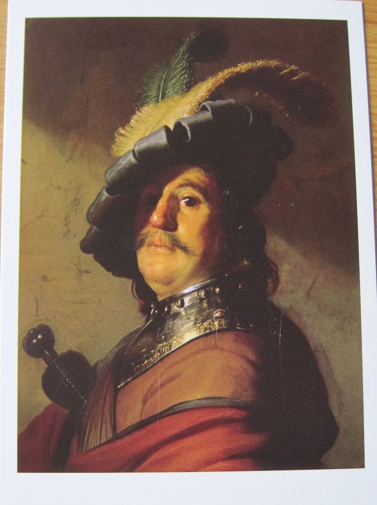 Rembrandt van Rijn - Borststuk van een man met halsberg, Verzenden, 1980 tot heden, Ongelopen, Overige thema's
