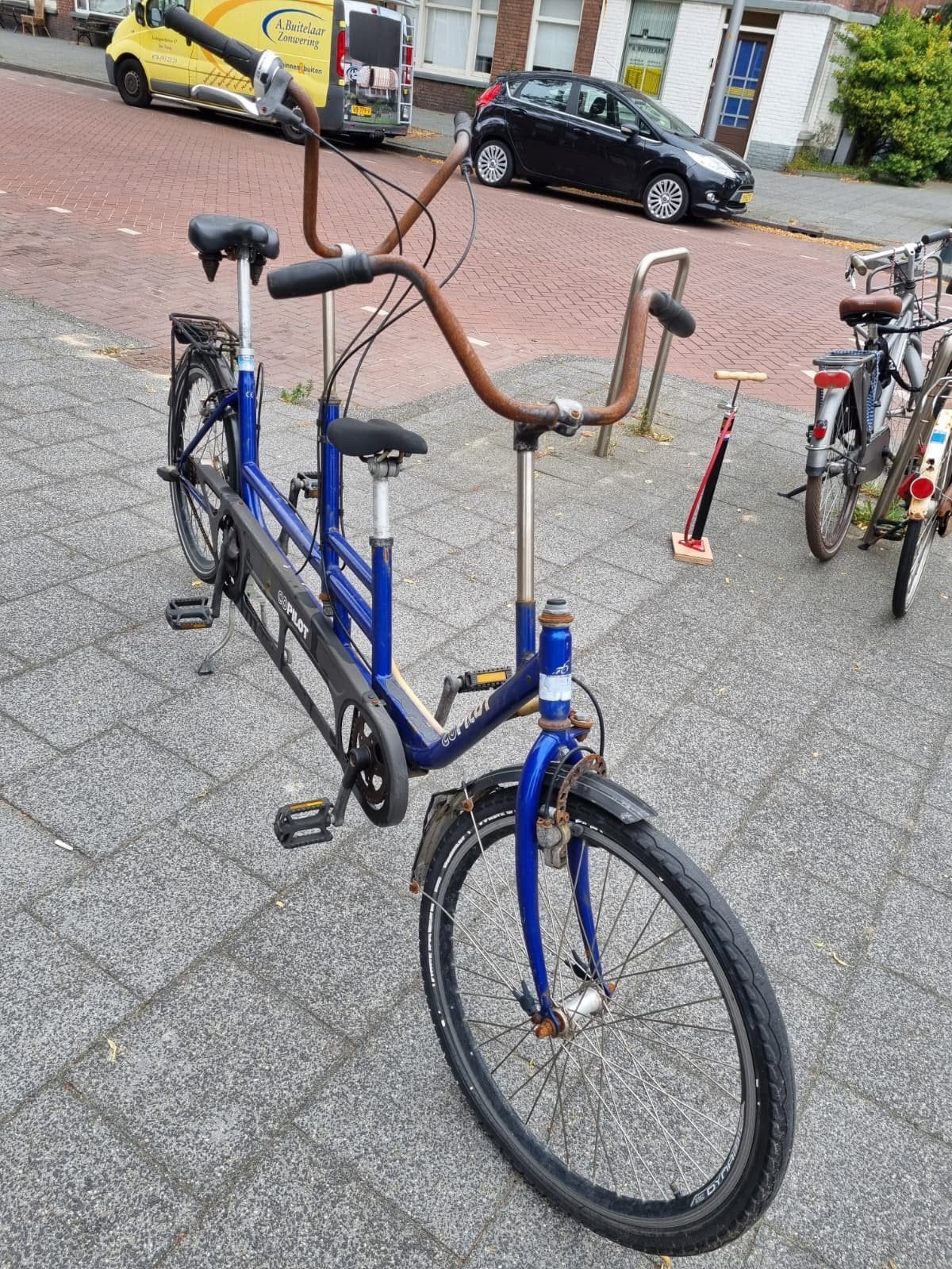Tandem - niet moeders mooiste, Fietsen en Brommers, Fietsen | Tandems, Gebruikt, Minder dan 10 versnellingen, Minder dan 49 cm