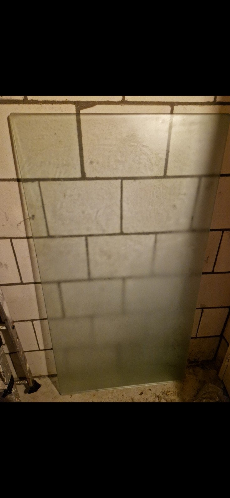 tafel glasplaat, Ophalen, Dubbelglas, Gebruikt, 80 tot 120 cm