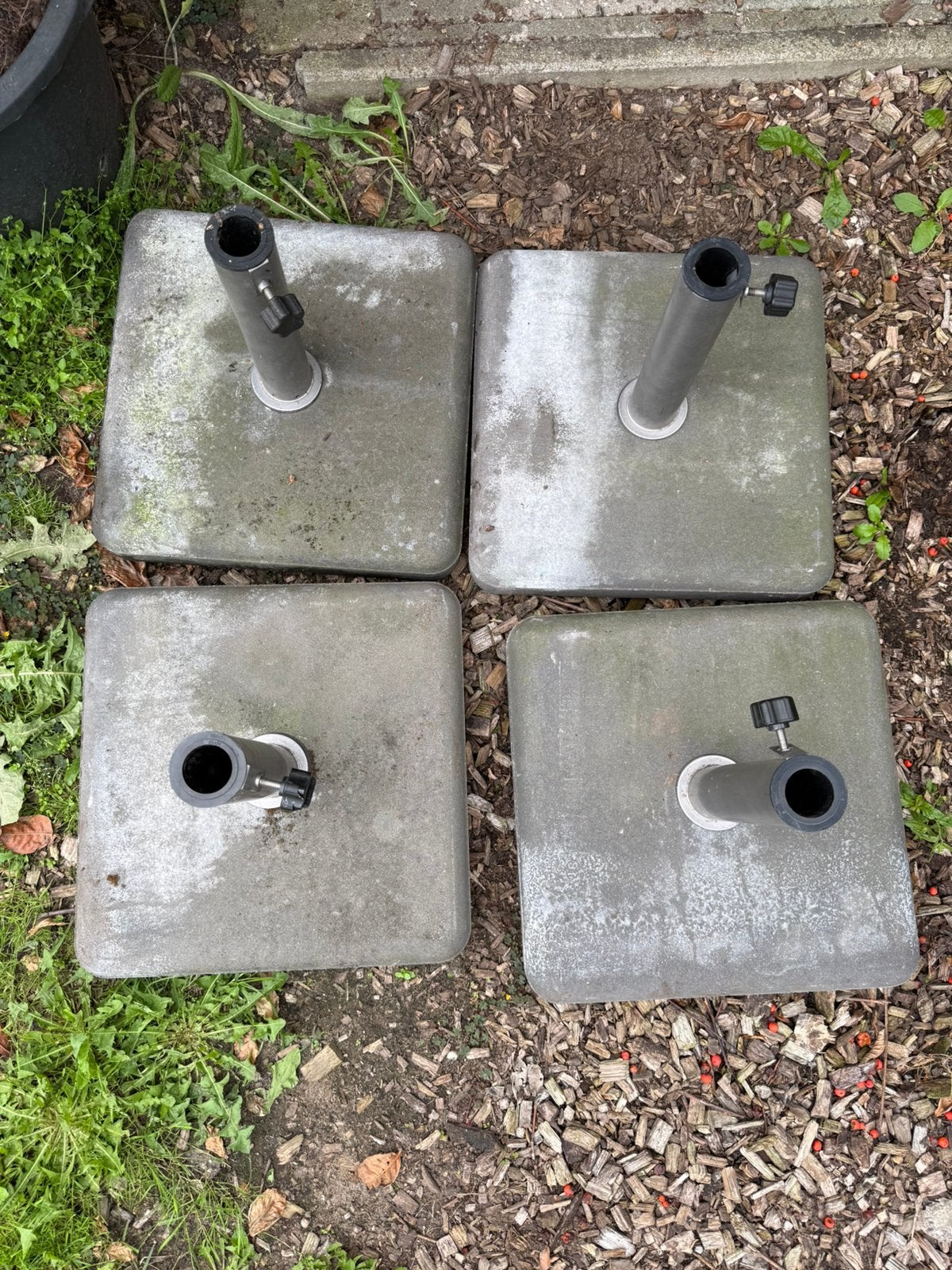 Parasol voeten (beton), Tuin en Terras, Ophalen, Zo goed als nieuw, Minder dan 1 meter, Parasolvoet