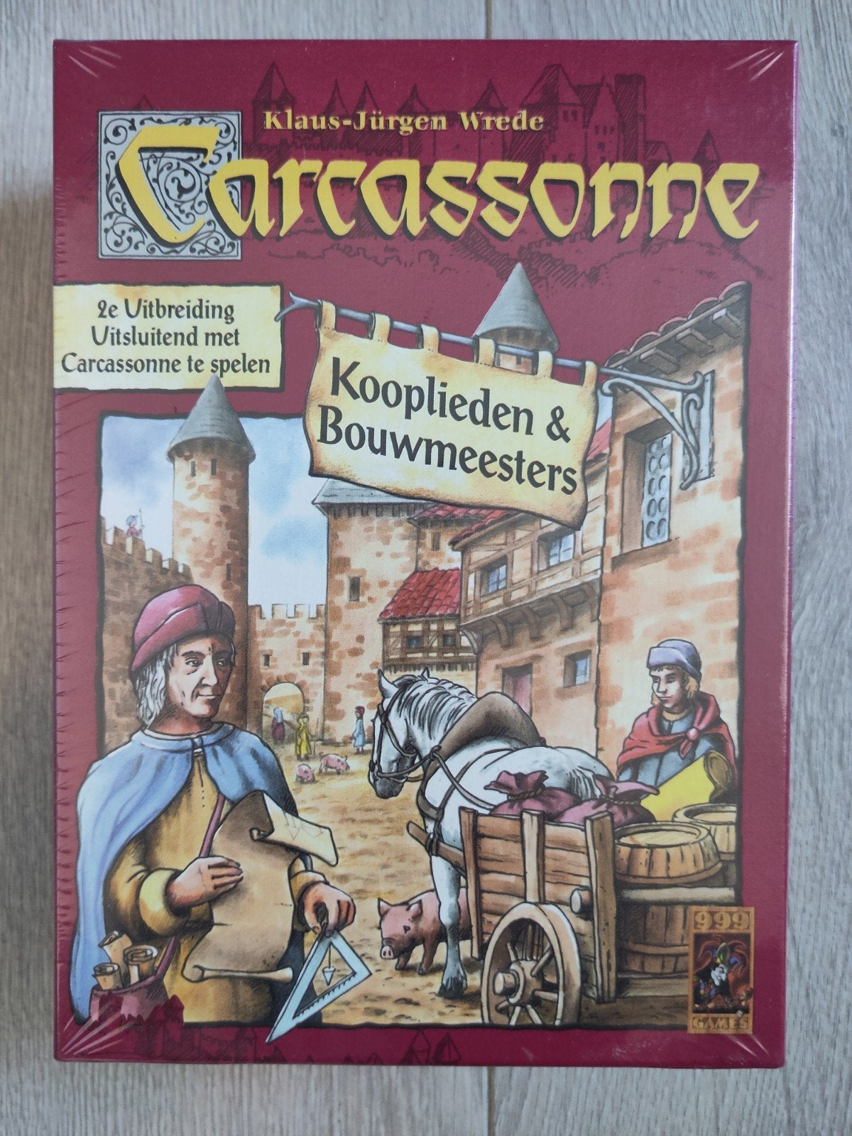 Carcassonne: Kooplieden & Bouwmeesters (2e uitbreiding), Nieuw, Ophalen of Verzenden, Vijf spelers of meer, 999 Games