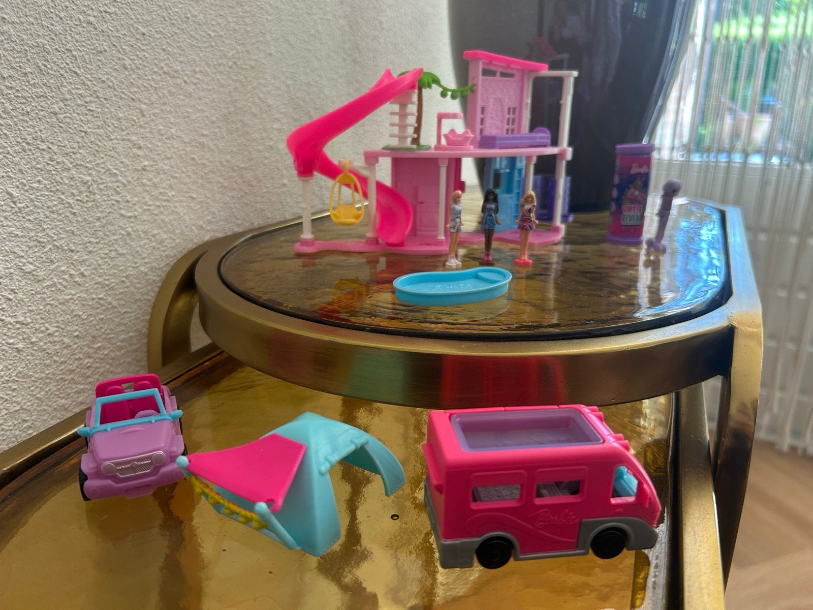 Uitgebreide Mini Barbie Set: Huis, Voertuigen & 4 Barbies, Ophalen of Verzenden, Zo goed als nieuw, Barbie