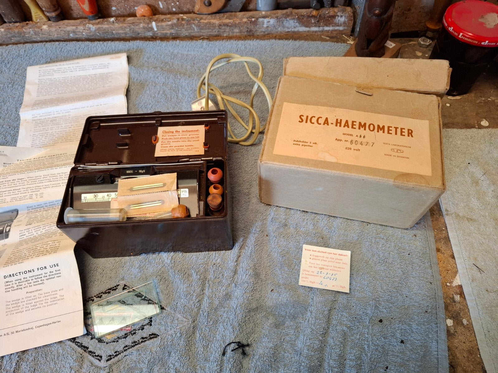 Sicca-Haemometer Bakeliet - Compleet met Documentatie, Antiek en Kunst, Verzenden