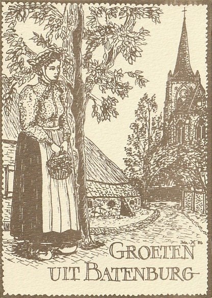 GROET UIT TWEESTROMENLAND BATENBURG JAREN80 MOOI KAART KO626, Ophalen of Verzenden, 1960 tot 1980, Ongelopen