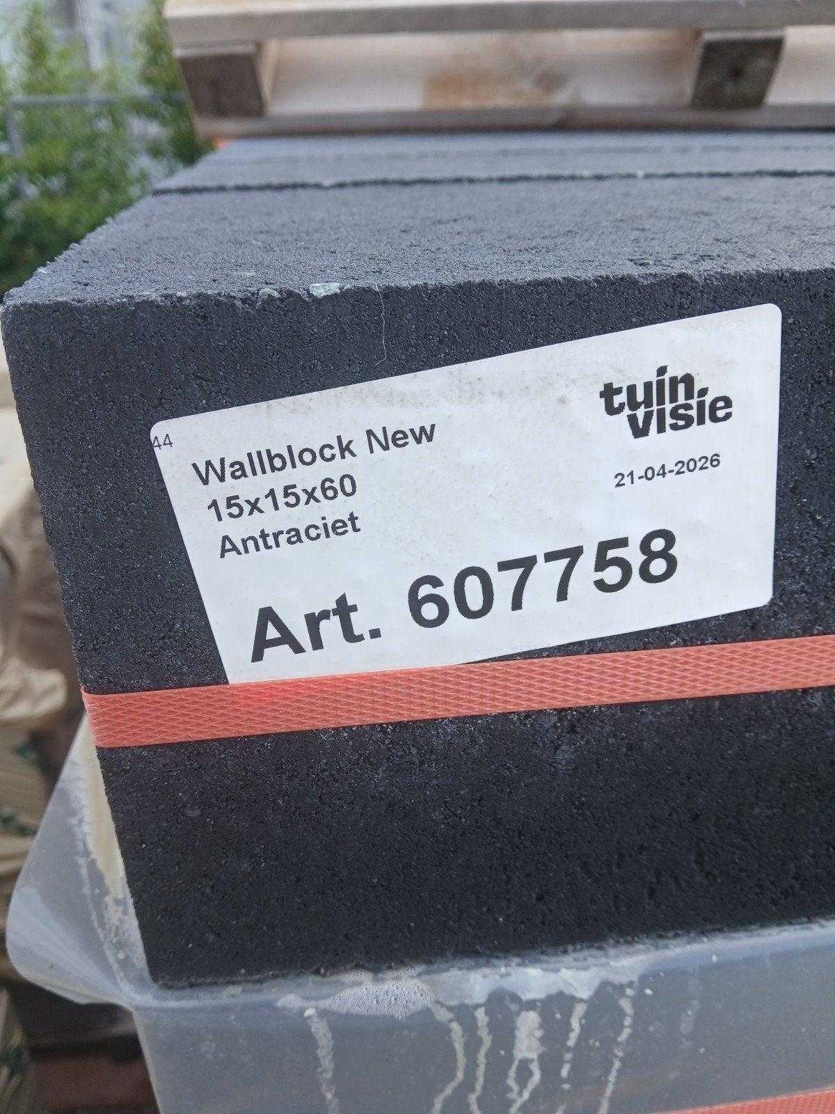 Aanbieding wallblocks 15x15x60 antraciet 5,00, Tuin en Terras, Ophalen, Nieuw, Beton, Klinkers