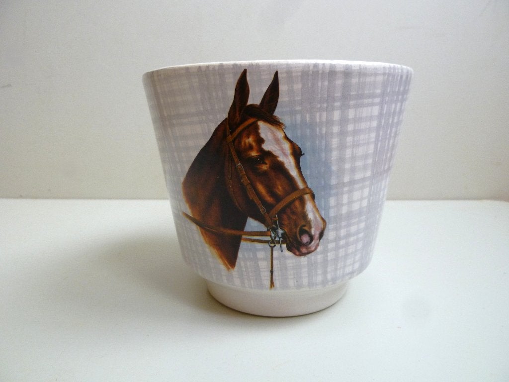 Vintage Frankton Tegelen Bloempot Paard 12 cm hoog, Antiek en Kunst, Verzenden