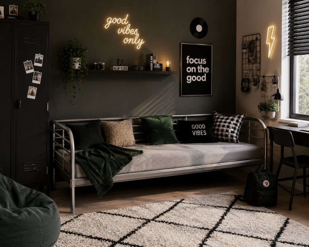 Metalen eenpersoonsbed mét lattenbodem Ikea Tromsö, Huis en Inrichting, Slaapkamer | Bedden, Ophalen, 90 cm, Eenpersoons, Zo goed als nieuw