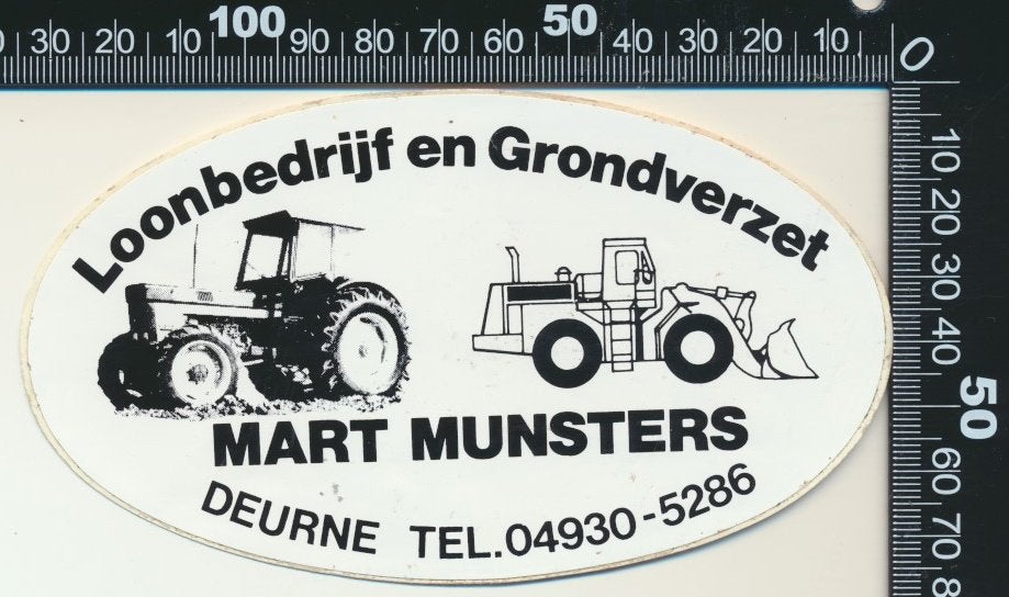 Sticker: Mart Munsters Loonbedrijf en Grondverzet - Deurne, Verzamelen, Verzenden, Zo goed als nieuw, Bedrijf of Vereniging