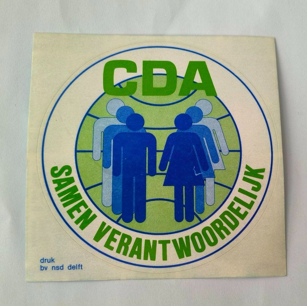 Sticker CDA samen verantwoordelijk, Ophalen of Verzenden, Zo goed als nieuw, Overige typen