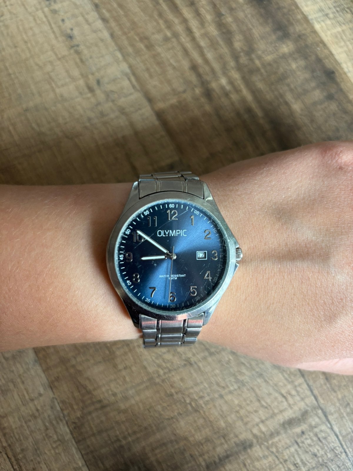 Olympic horloge, Sieraden, Tassen en Uiterlijk, Overige merken, Staal, Staal, Polshorloge