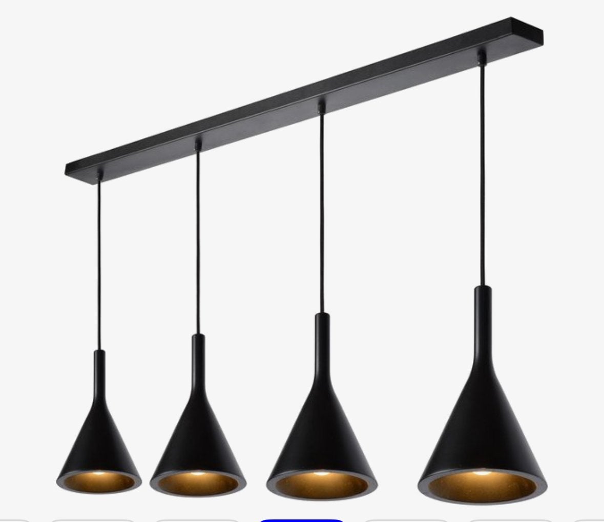 Lucide Gipsy 4-lichts hanglamp - Zwart betonlook, Ophalen, Gebruikt, Japandi, E27 (groot)