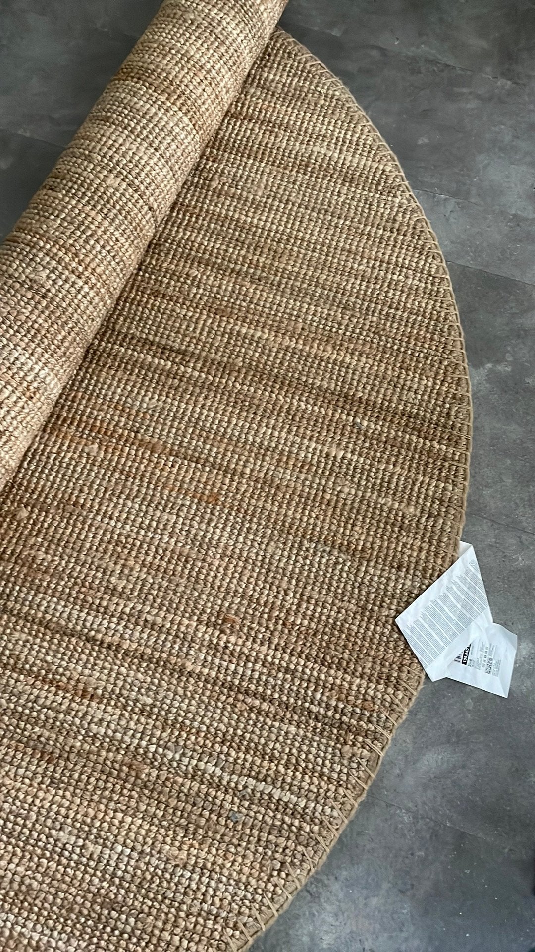 Ikea Lohals Sisal kleed rond diameter 230, Huis en Inrichting, Ophalen of Verzenden, Zo goed als nieuw, Rond
