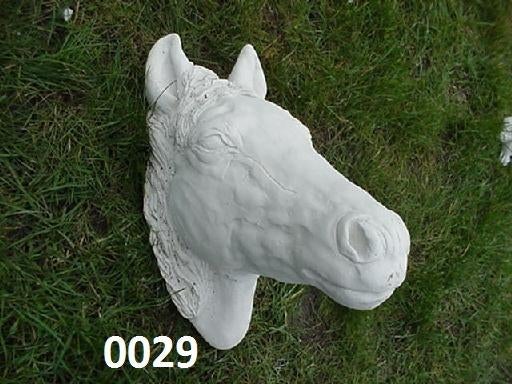 Paarden hoofd om op te hangen. nr 0029., Ophalen, Nieuw, Beton, Dierenbeeld