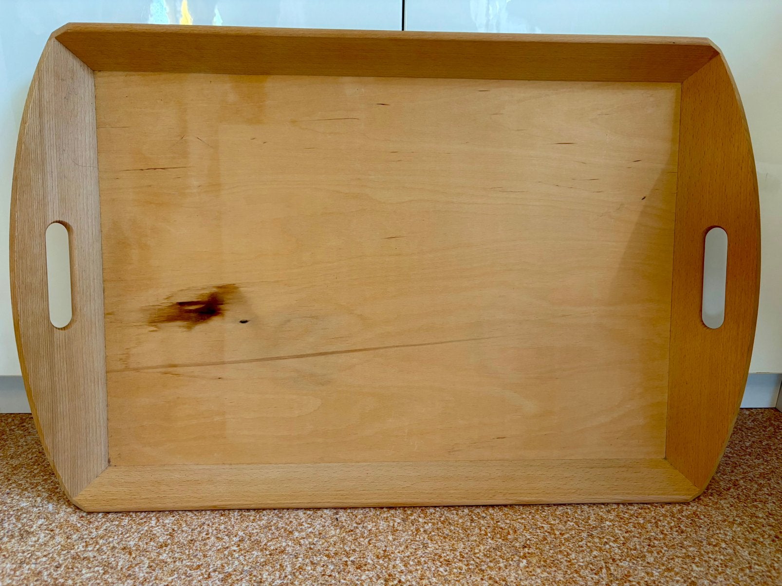 Houten dienblad 61x43 cm, Ophalen of Verzenden, Zo goed als nieuw, Dienblad, Rechthoekig