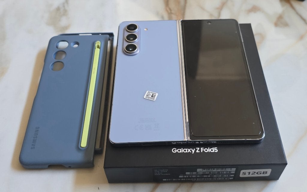 Samsung Z Fold 5, 512 GB licht blauw, Ophalen, Blauw, Touchscreen, 512 GB