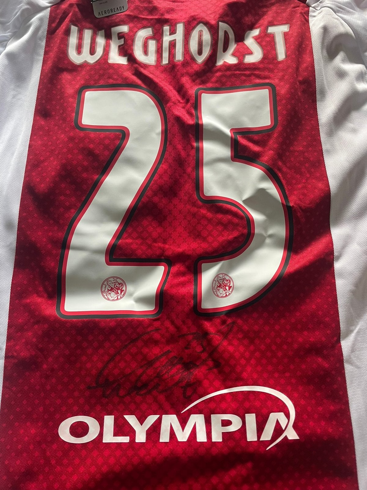 Wout weghorst gesigneerd ajax voetbal shirt, Verzamelen, Sportartikelen en Voetbal, Ophalen of Verzenden, Zo goed als nieuw, Ajax