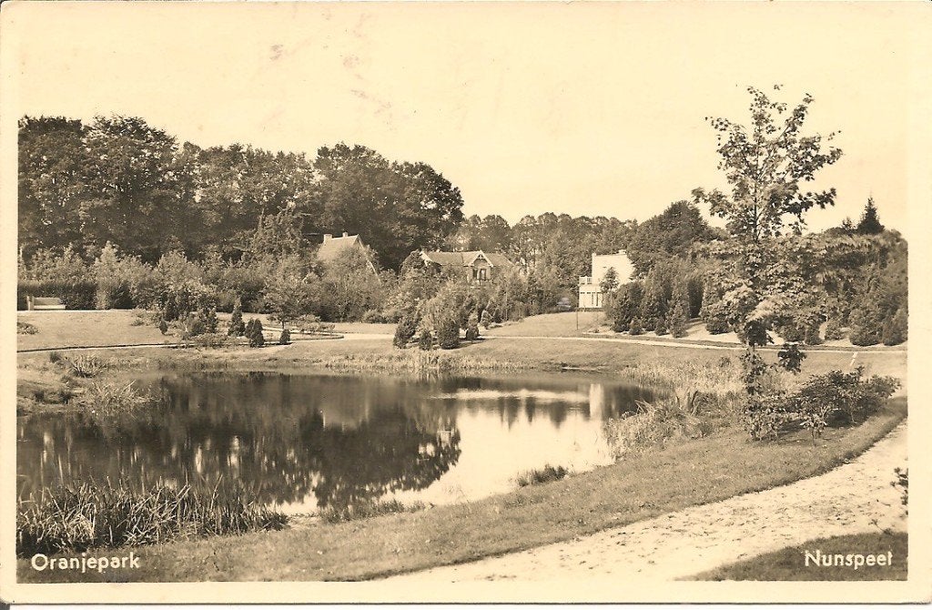 Oud Ansichtkaart Oranjepark Nunspeet ca. 1939, Ophalen of Verzenden, 1920 tot 1940, Gelopen, Gelderland