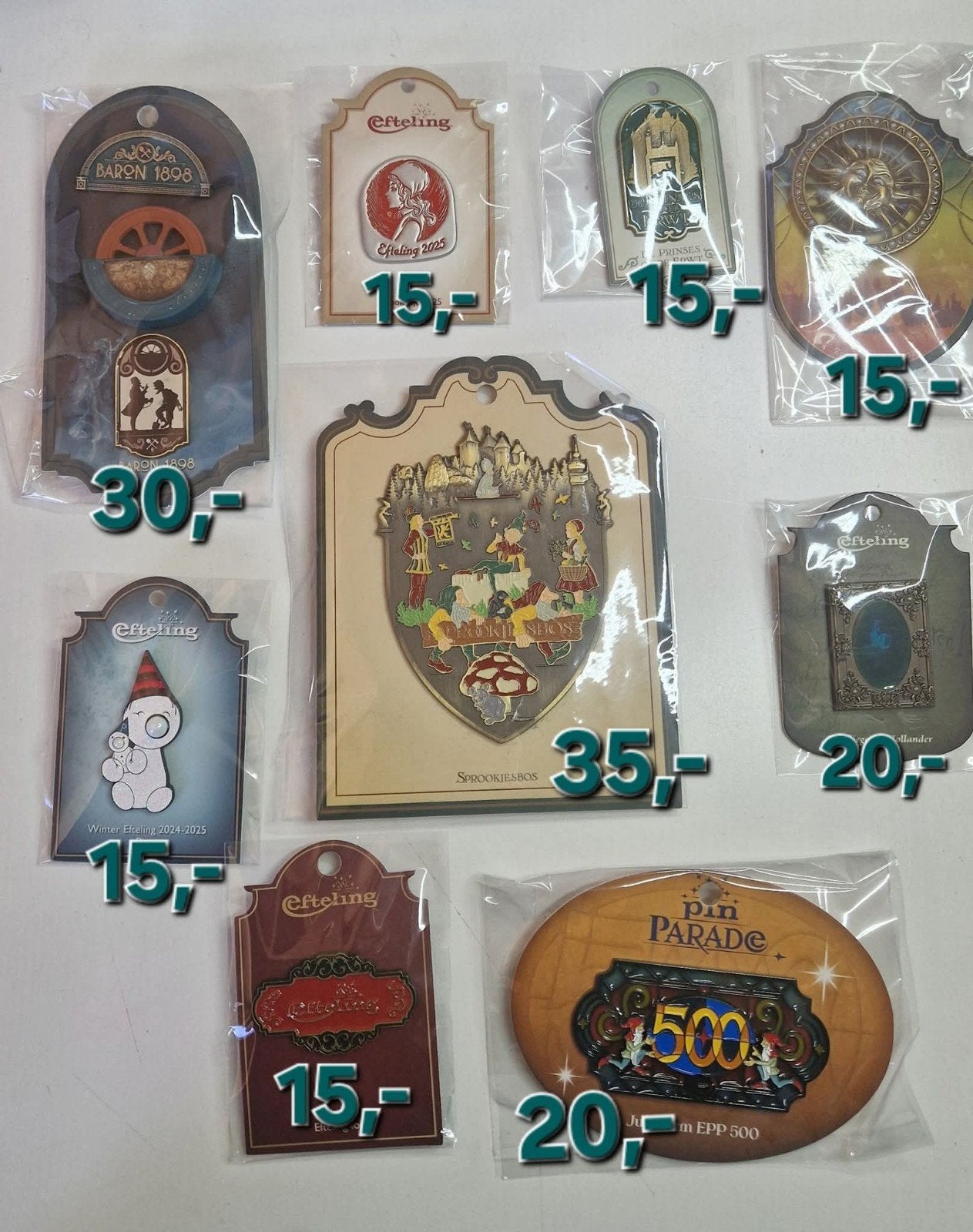 Efteling Pin Collectie: Baron 1898, Sprookjesbos & meer, Verzamelen, Ophalen of Verzenden, Nieuw, Button of Speldje