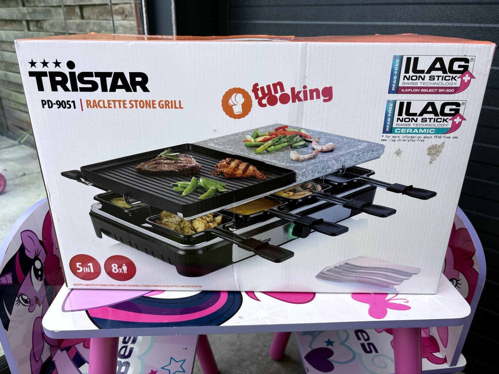 Tristar PD-9051 Raclette Stone Grill 5-in-1, Ophalen, Zo goed als nieuw