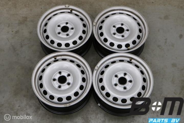 Org 15 inch stalen velgen VW Caddy 2K 2K0601027B, Gebruikt, 15 inch, Velg(en), Personenwagen