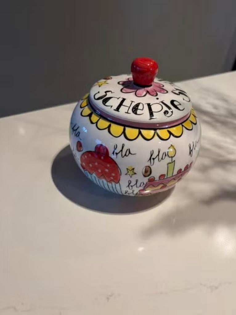 Leuke vrolijke snoeppot of suikerpot 'Schepje' BLOND AMSTERD, Ophalen of Verzenden, Zo goed als nieuw