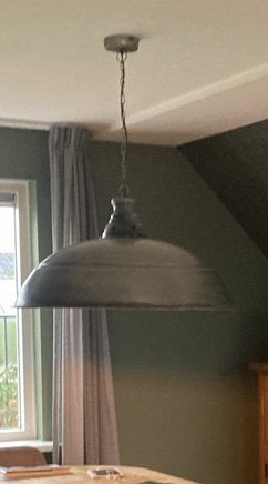 Hanglamp industrieel 80cm diameter, Ophalen, E27 (groot), Zo goed als nieuw, Metaal