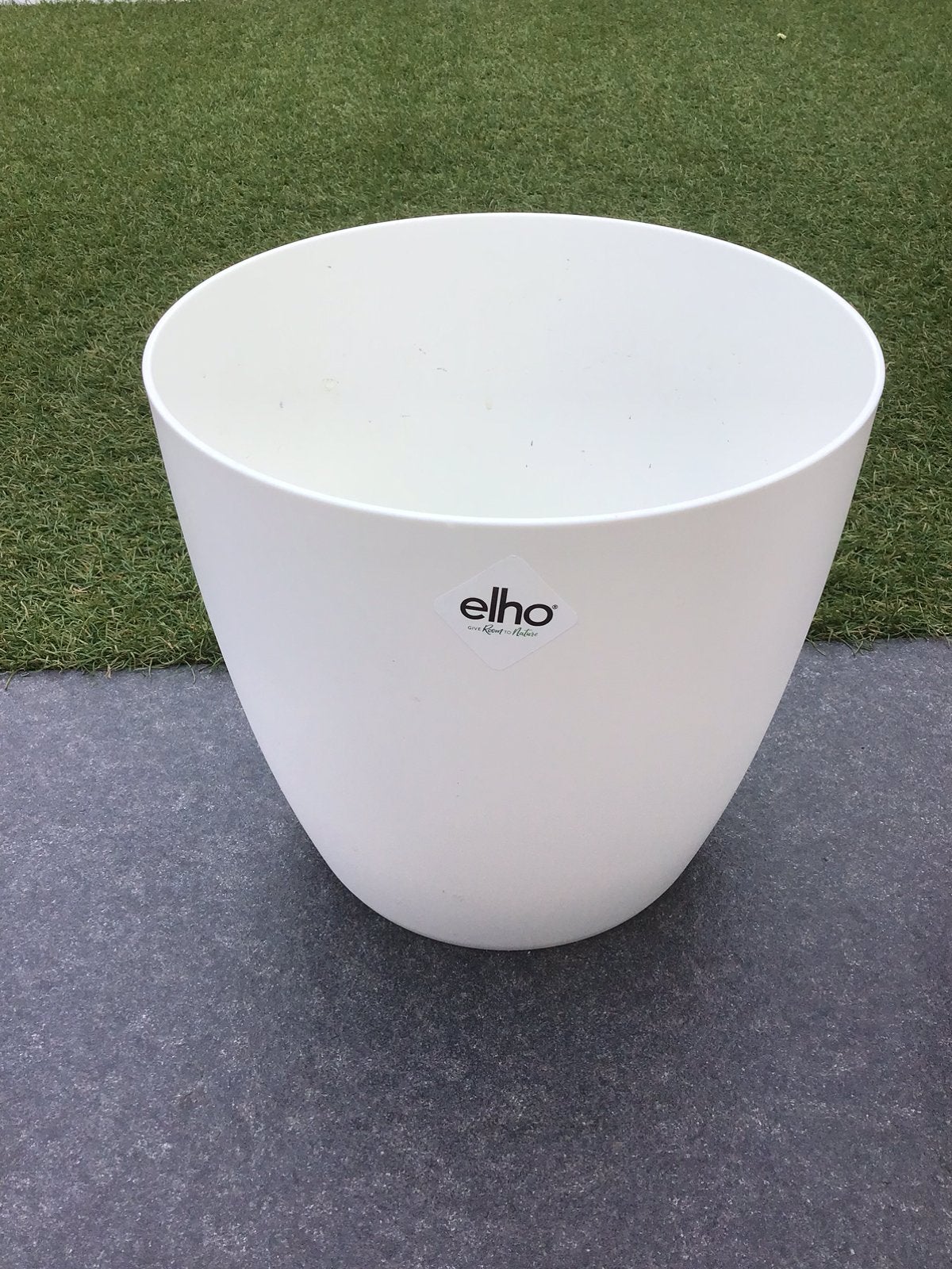 Elho witte kunststof plantenbak 27x30 cm ø30, Kunststof, Rond, Nieuw, Minder dan 40 cm