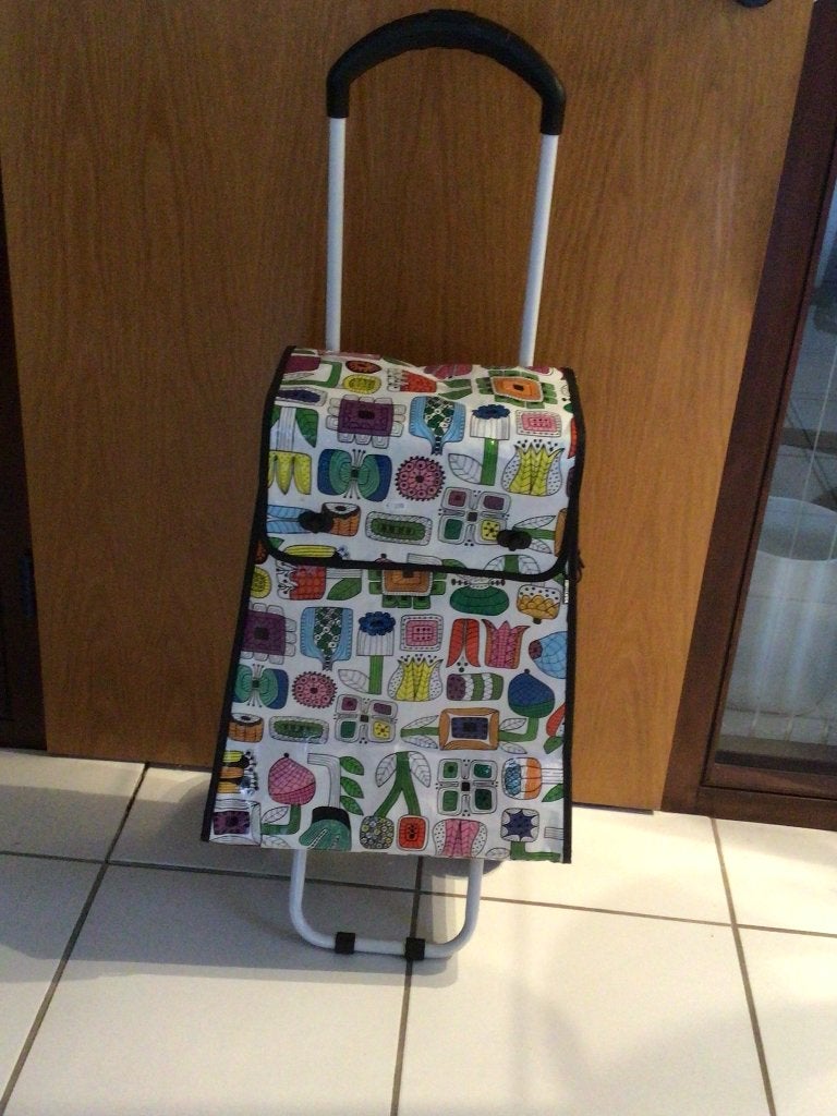 boodschappentrolley met print, Ophalen, Wieltjes, 50 tot 60 cm, Zo goed als nieuw