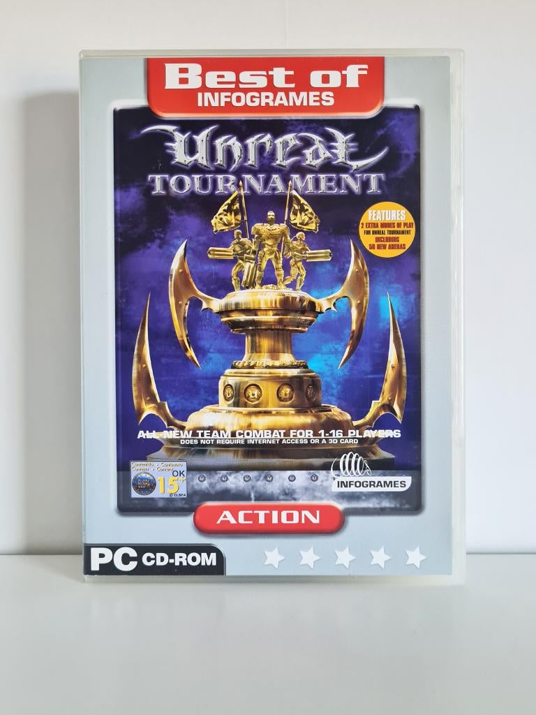 Unreal Tournament - PC cd-rom, Spelcomputers en Games, Games | Pc, 1 speler, Ophalen of Verzenden, Zo goed als nieuw, Vanaf 18 jaar