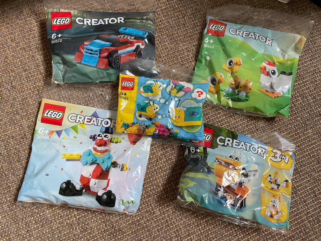 5 nieuwe LEGO Creator polybags, Kinderen en Baby's, Speelgoed | Duplo en Lego, Ophalen of Verzenden, Nieuw, Complete set, Lego