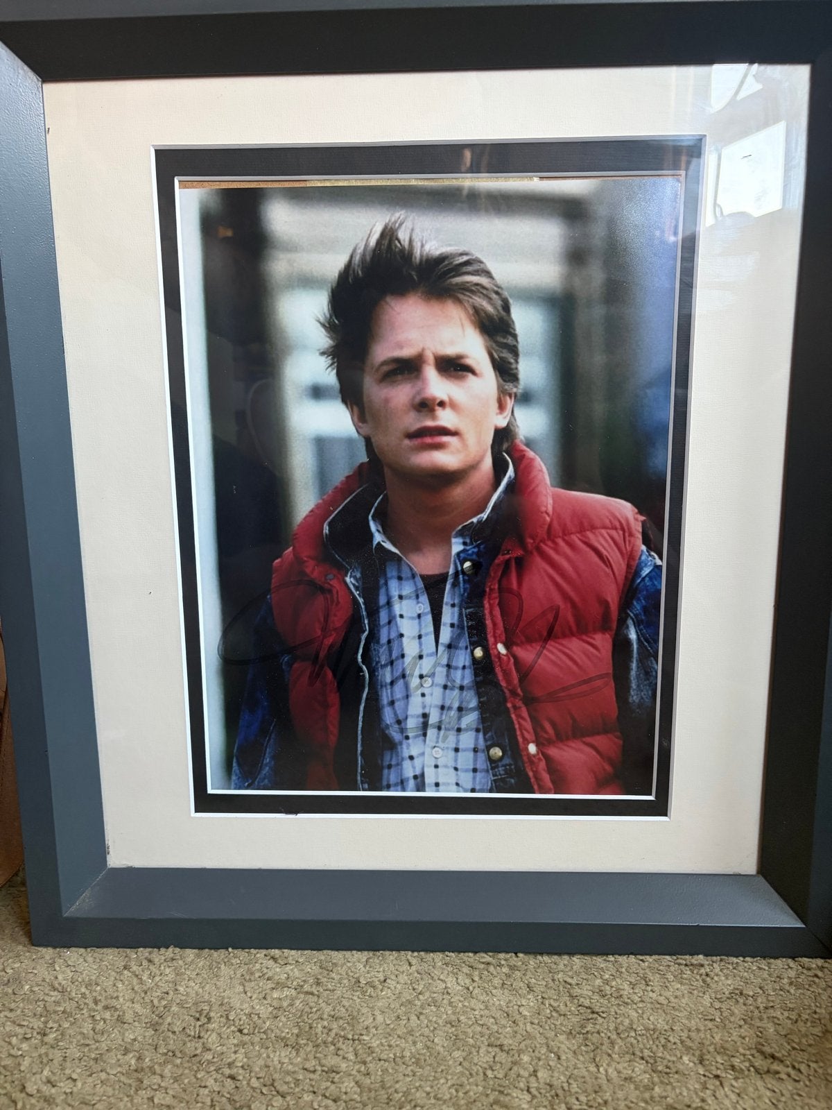 Gesigneerde foto Michael J. Fox - Back to the Future, Gebruikt, 1980 tot heden, Foto, Ophalen of Verzenden