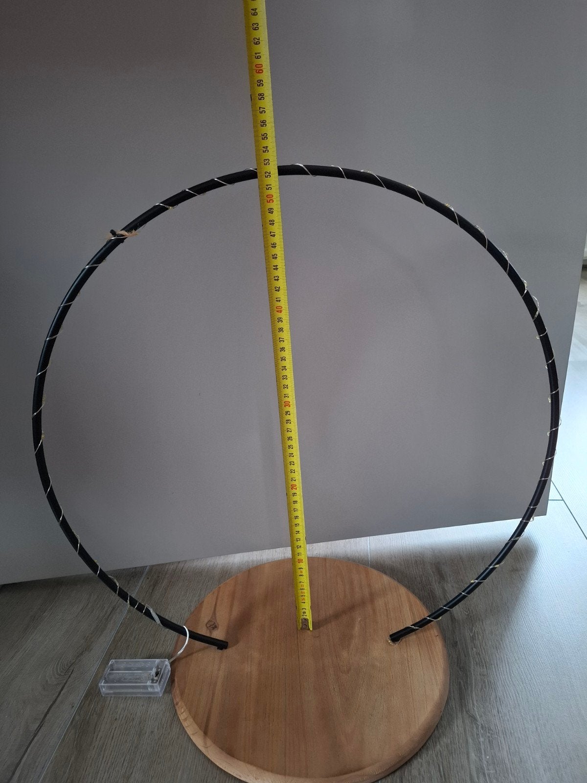 Decoratieve LED-ring met houten voet, Ophalen, Overige merken, Zwart, Overige fittingen