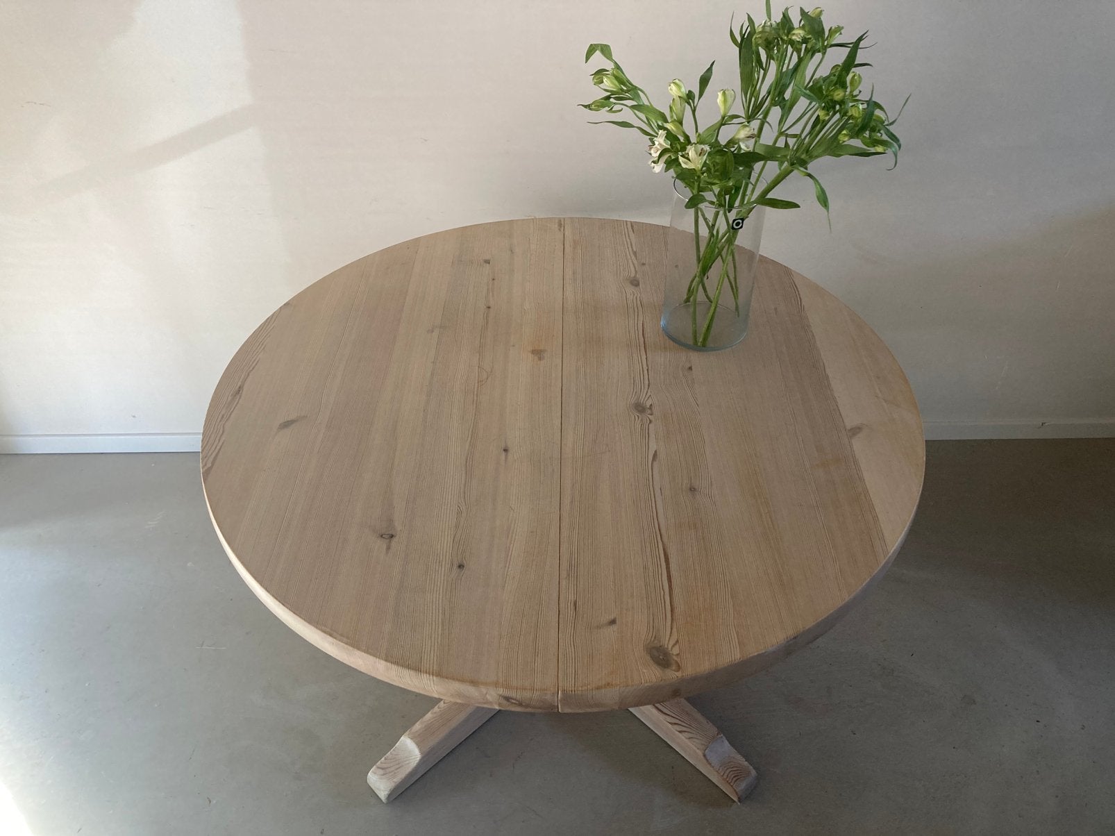 Midcentury vintage Zweedse ronde eettafel uitschuifbaar, Ophalen, Gebruikt, 100 tot 150 cm, Midcentury vintage retro jaren 60 jaren 70 Zweeds