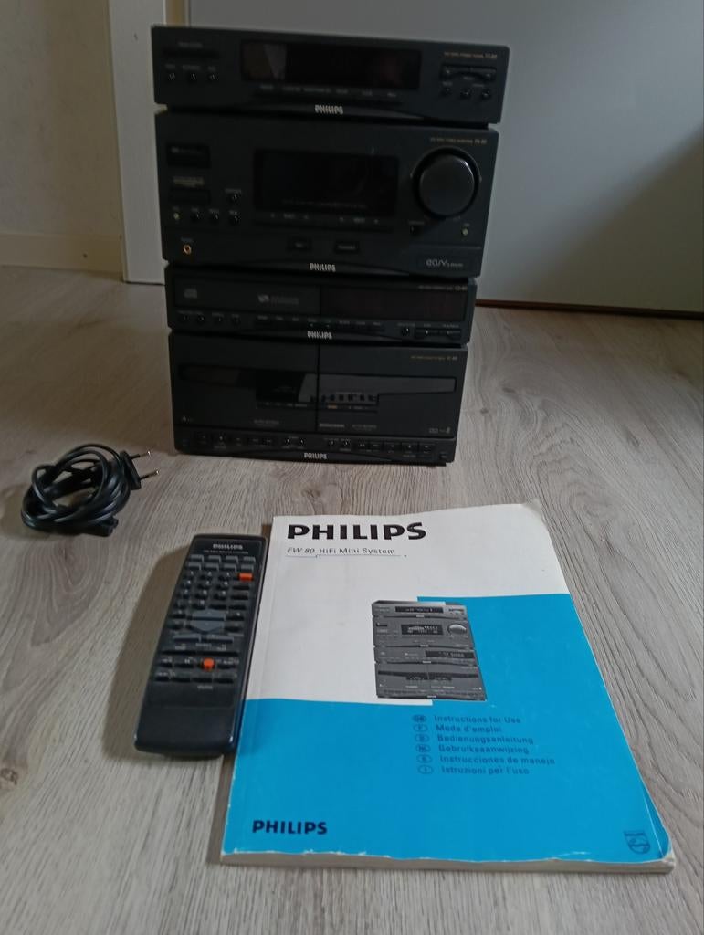 Philips FW 80 HIFI Mini Systeem met afstandsbediening, Ophalen, Philips, Gebruikt, Tuner of Radio