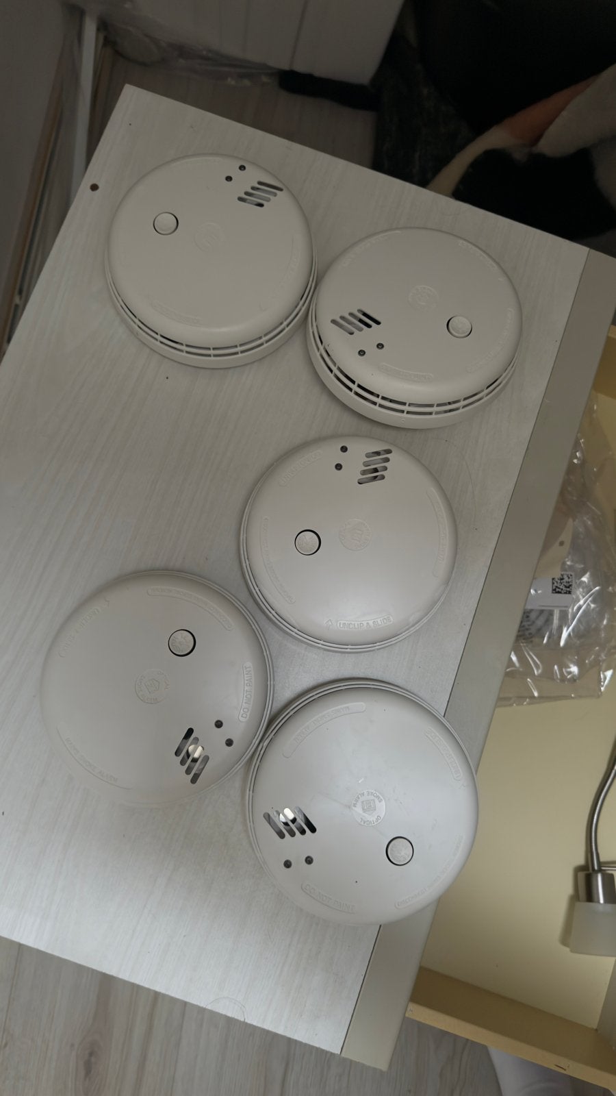 Rookmelders - Optische rookmelders (5 stuks), Ophalen of Verzenden, Gebruikt, Detector, Sensor of Melder, Rook